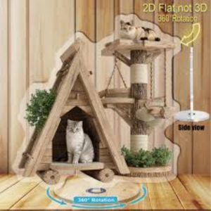 2D Flat Rotating Acrylic Tree House