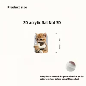 2pcs Cat Sticker with Glasses Cable Protector - Image 2