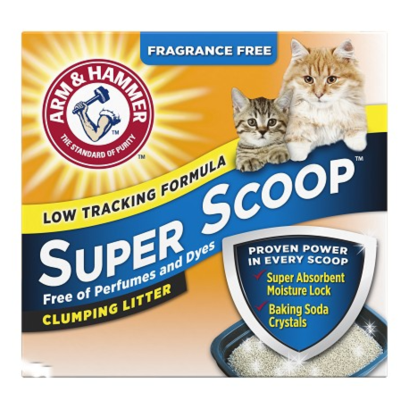 Arm & Hammer Super Scoop Fragrance Free Clumping Cat Litter 14 lbs