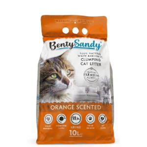 Benty Sandy Original White Clumping Cat Litter Orange Scented -10L