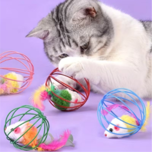 Cat Toy Cage Mouse Teaser Stick 1pc