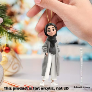Interesting Acrylic Muslim Woman Pendant