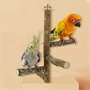 Pepper Wood Parrot Perch with Claw Grinding Stand